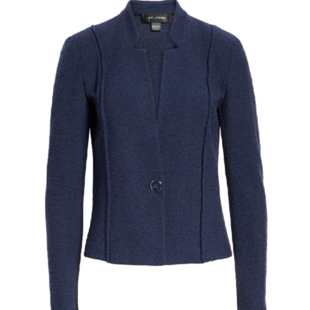 NWT $1495 St. John Collection Ana Boucle Knit Jacket